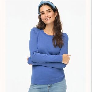J. Crew Teddie Long Sleeve Blue Crew Neck Classic Preppy Sweater XXS